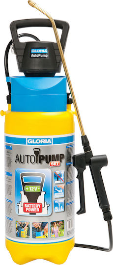 Gloria Autopump Set Pressure Sprayer Battery with Capacity 5lt in Yellow color