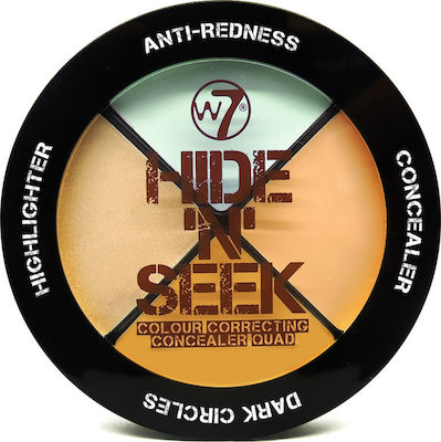 W7 Cosmetics Hide 'N' Seek Anti-Redness Quad 0