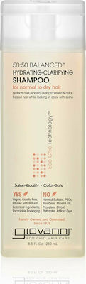 Giovanni 50:50 Balanced Hydrating-Clarifying Shampoos Deep Cleansing for Coloured Hair 250ml