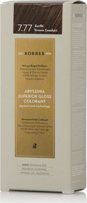 Korres Abyssinia Superior Gloss Colorant Haarfarbe kein Ammoniak 7.77 Blonde Intense Chocolate 50ml