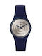 Swatch Brossing Watch with Blue Rubber Strap