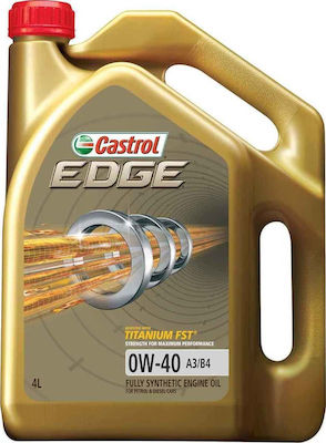 Castrol Συνθετικό Λάδι Αυτοκινήτου Edge Titanium FST A3/B4 0W-40 4lt