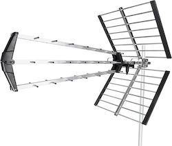 Sencor SDA-640 Εξωτερική Κεραία Τηλεόρασης (δεν απαιτεί τροφοδοσία) σε Μαύρο Χρώμα Σύνδεση με Ομοαξονικό (Coaxial) Καλώδιο