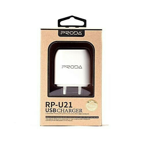 Remax Încărcător Fără Cablu cu 2 Porturi USB-A Albς (Proda RP-U21)