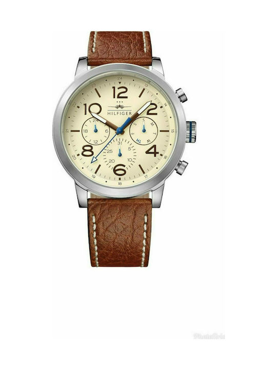 Tommy Hilfiger Jake Watch Chronograph Battery with Brown Leather Strap