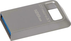 Kingston DataTraveler Micro 128GB USB 3.1 Stick Gray