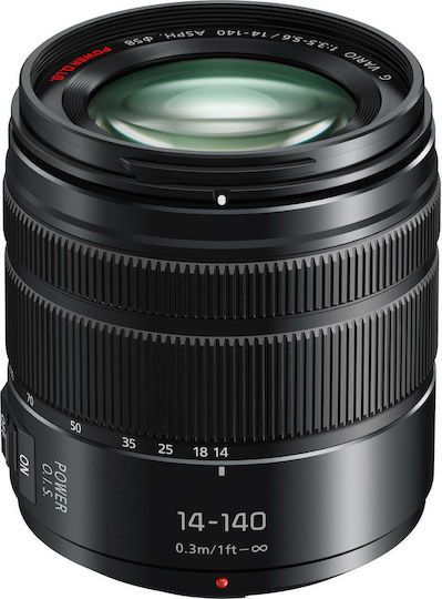 Panasonic Crop Φωτογραφικός Φακός Lumix G Vario 14-140mm F3.5-5.6 II ASPH. Power O.I.S. Standard Zoom για Micro Four Thirds (MFT) Mount Μαύρος