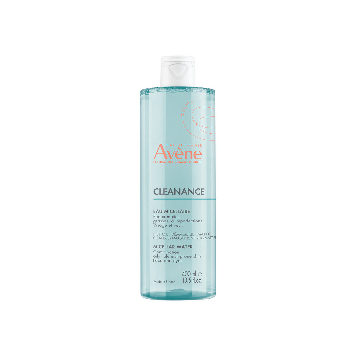 Eau Thermale Avene Micellar Water Αφαίρεσης Μακιγιάζ Προσώπου για Ακνεϊκές Επιδερμίδες 400ml