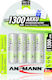 Ansmann Επαναφορτιζόμενες Μπαταρίες AA Ni-MH 1300mAh 1.2V 4τμχ