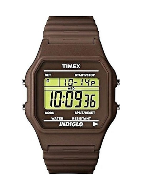 Timex T80 Classic Digital Uhr Chronograph Batterie mit Schwarz Kautschukarmband