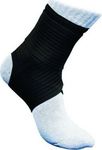 Ortholand 433 Elastic Ankle Brace with Straps Black