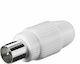 Eurolamp Stecker Koaxial männlich 2Stück Weiß (800-10100)