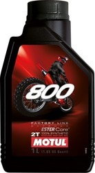 Motul 800 2T Factory Line Off Road Synthetic Motorcycle Oil for Two-Stroke Engines 1lt