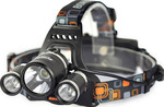 Rechargeable Headlamp LED with Maximum Brightness 6000lm 3xCree T6