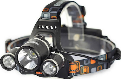 Rechargeable Headlamp LED with Maximum Brightness 6000lm 3xCree T6