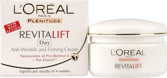 L'Oreal Paris Revitalift Κρέμα Προσώπου Ημέρας με SPF23 για Ενυδάτωση, Αντιγήρανση & Σύσφιξη με Ρετινόλη & Πεπτίδια 50ml