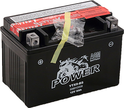 Power Batteries Motorradbatterie YTX9-BS 135A mit Kapazität 8Ah Power Batteries Motorradbatterie YTX9-BS 135A mit Kapazität 8Ah