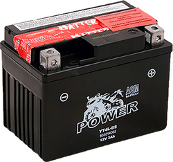 Power Batteries Μπαταρία Μοτοσυκλέτας YT4L-BS με Χωρητικότητα 3Ah