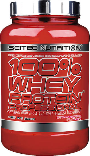 Scitec Nutrition 100% Whey Protein Professional Whey Protein Gluten Free with Flavor Strawberry 920gr