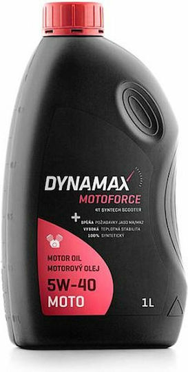Dynamax Motoforce 4T Syntech Scooter Синтетично Масло за мотоциклети за четиритактови двигатели 5W-40 1лт