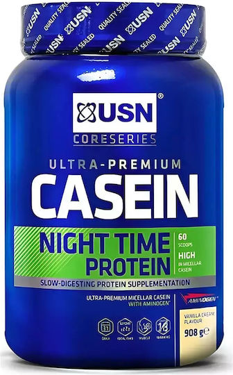USN Ultra Premium Casein Night Time Protein με Γεύση Βανίλια 908gr