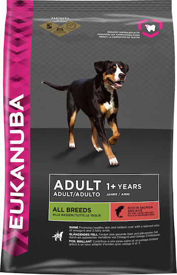 Eukanuba Adult All Breeds 12kg Dry Food for Adult Dogs with Salmon and Rice