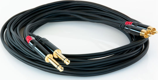 Master Audio Cable 2x 6.3mm male - 2x RCA female 5m (MA_RCA630_5)