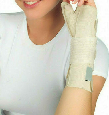 Medical Brace MB/SPICA Wrist Splint with Thumb Left Side Beige