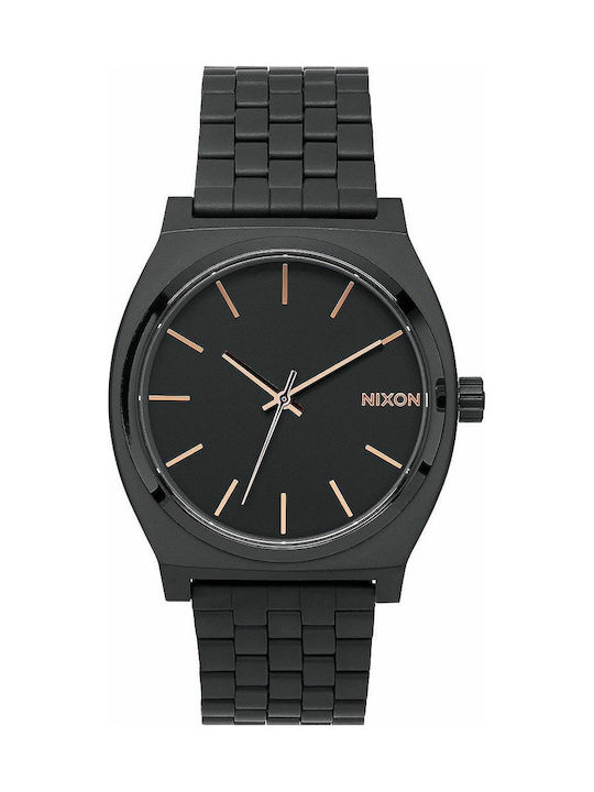 Nixon Time Teller Uhr Batterie mit Schwarz Metallarmband