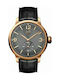 Visetti TB-624RB Watch Battery with Black Leather Strap TB-624RB