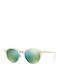 Ray Ban Clubround Unisex Γυαλιά Ηλίου με Μπεζ Σκελετό και Πράσινο Καθρέφτη Φακό RB4246 988/2X