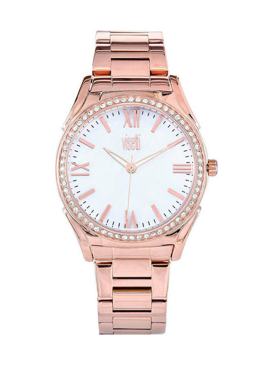 Visetti ZE-977RW Watch with Pink Gold Metal Bracelet ZE-977RW