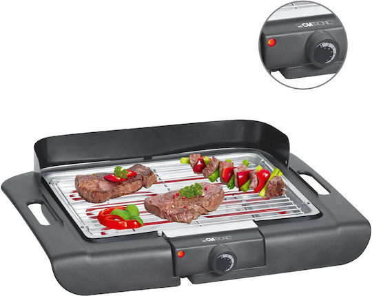 Clatronic BQ 3507 Настолна Електрическа Скара с Решетка 2000W с Регулируем Термостат 35.5x24.5см