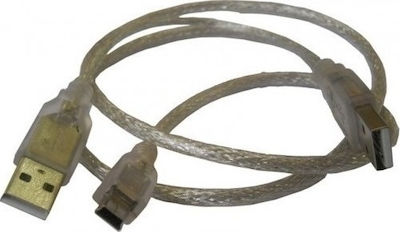 Конвертор USB-A мъжки към USB-A / мини USB мъжки Сребрист 18082