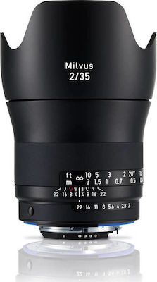 Zeiss Full Frame Φωτογραφικός Φακός Milvus 2/35 ZF.2 Wide Angle για Nikon F Mount Black