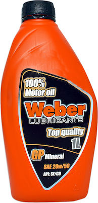 Weber 4T Mineral Motorcycle Oil for Four-Stroke Engines 20W-50 1lt