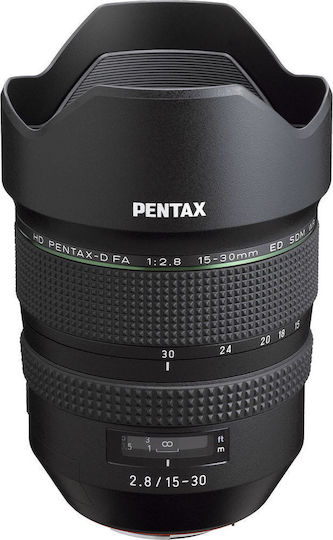 Pentax Crop Obiectiv Foto FA 15-30mm f/2.8 ED SDM WR Zoom ultra-larg pentru Montura Pentax K Black