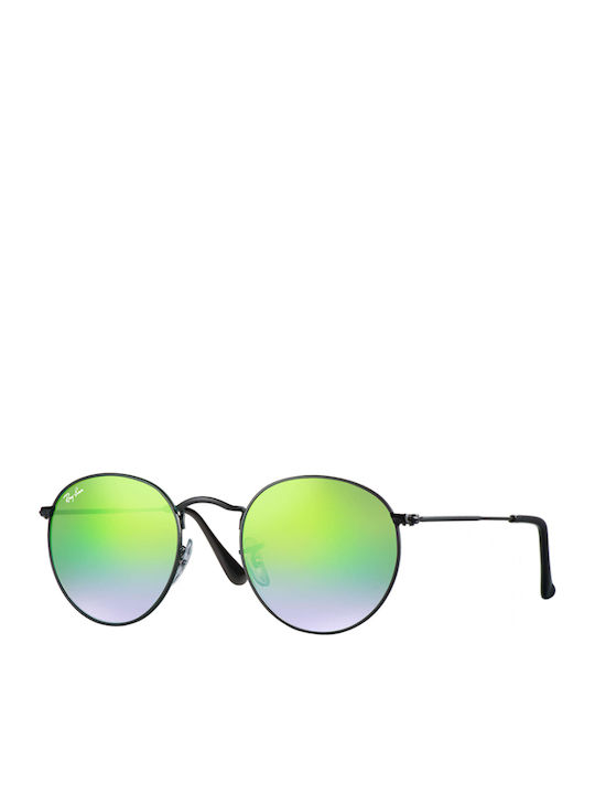 Ray Ban Round Metal Unisex Sunglasses with Blac...