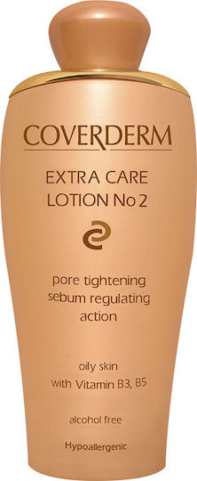 Coverderm Extra Care Lotion 2 Oily Skin Facial Cleansers Emulsion for Brightening and Antioxidant Action 200ml