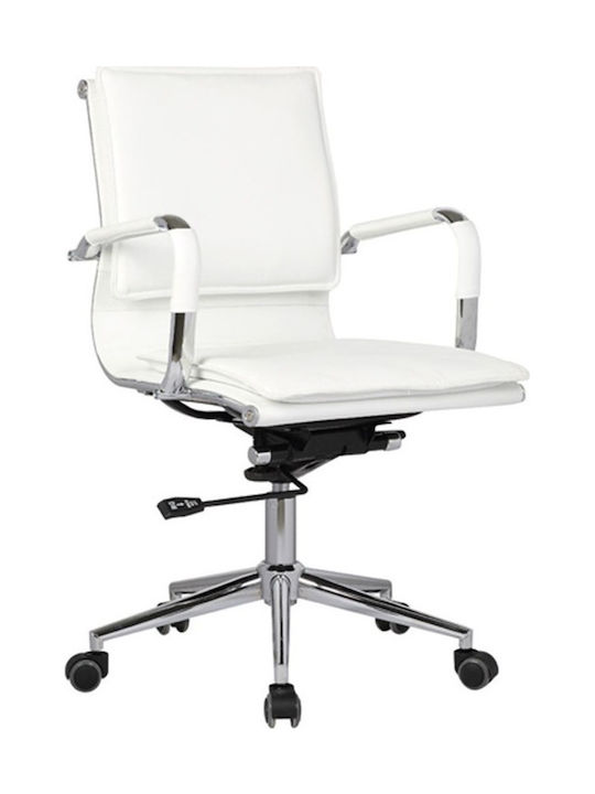 Καρέκλα Γραφείου με Ανάκλιση BF3601 Λευκή Woodwell