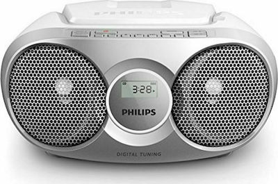 Philips Φορητό Ηχοσύστημα AZ215 με CD / Ραδιόφωνο σε Ασημί Χρώμα