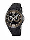 Lotus Watches Ceas Barbati 43.7mm Cronograf Baterie cu Culoare Negră Cauciuc de buzunar