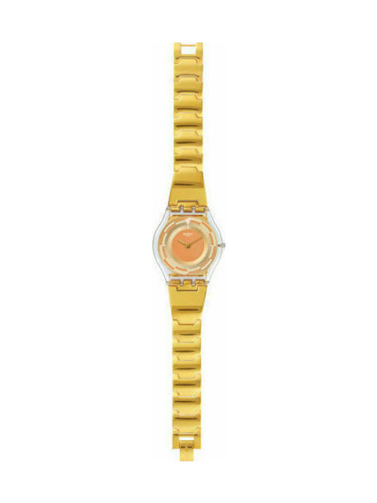 Swatch Schupe Uhr mit Gold Metallarmband