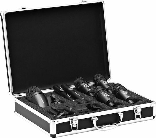 AKG Drum Set Session I Σετ Δυναμικό Μικρόφωνο XLR Shock Mounted για Studio