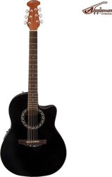 Ovation Acoustic Guitar Applause AB24-5 Balladeer Cutaway Black