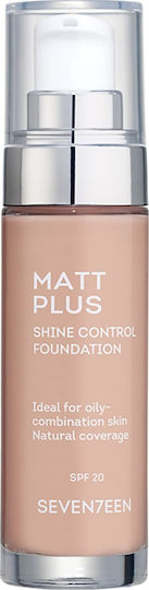 Seventeen Matt Plus Liquid Foundation SPF20 02 Rosy Beige 30ml