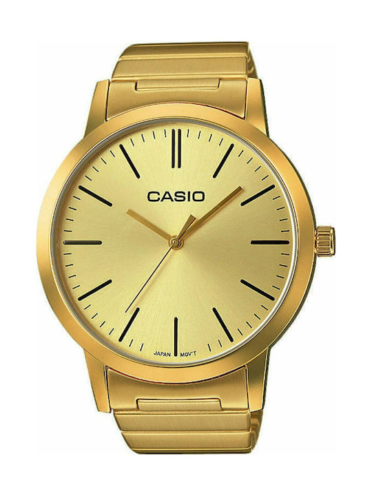 Casio Collection Uhr Batterie mit Gold Metallarmband