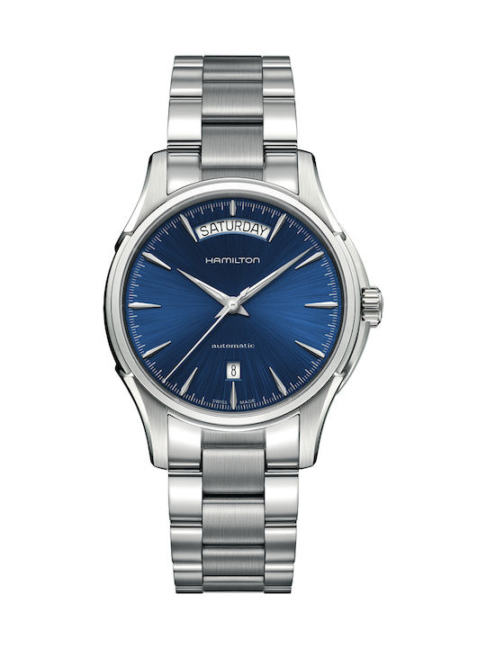Hamilton Jazzmaster Day Date Ceas Bărbătesc 40mm Automat cu Argintie Brățară Metalică