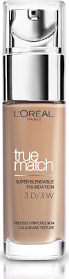 L'Oreal Paris True Match Super Blendable Liquid Make Up SPF17 3D/3W Golden Beige 30ml