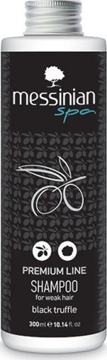 Messinian Spa Premium Line Schwarzer Trüffel Shampoos gegen Haarausfall für Zerbrechlich Haare 300ml